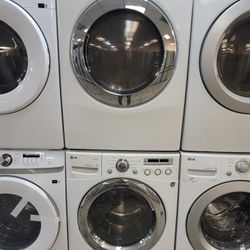 LG Front Loading Washer And Stackable Gas Dryer Set 