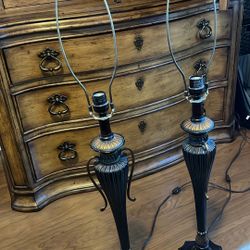 Pair of Metal Lamps
