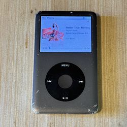 iPod Classic 7thGen Blk 160GB Model:A1238 w/6229-Song/Charg Tested 5-7hr Battery