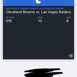 Browns Tickets For Tomorrow