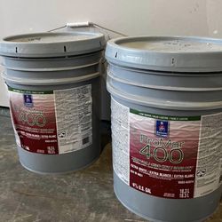 Interior paint low sheen, white 10 gallons