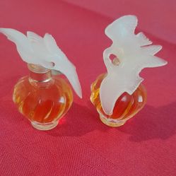 Two  Nina Ricci  L'air Du Temps Perfume Bottles