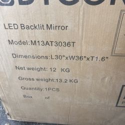 Dyconn Edison 30 in. W x 36 in. H Frameless Rectangular LED Light Bathroom Vanity Mirror(NEW)