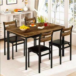 DINING TABLE SET  5 PCS ( TABLE AND 4 CHAIRS) 💯BRAND NEW NEVER USE💥