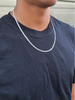 20in Curb chain solid silver 925