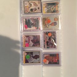 Eight old baseball cards