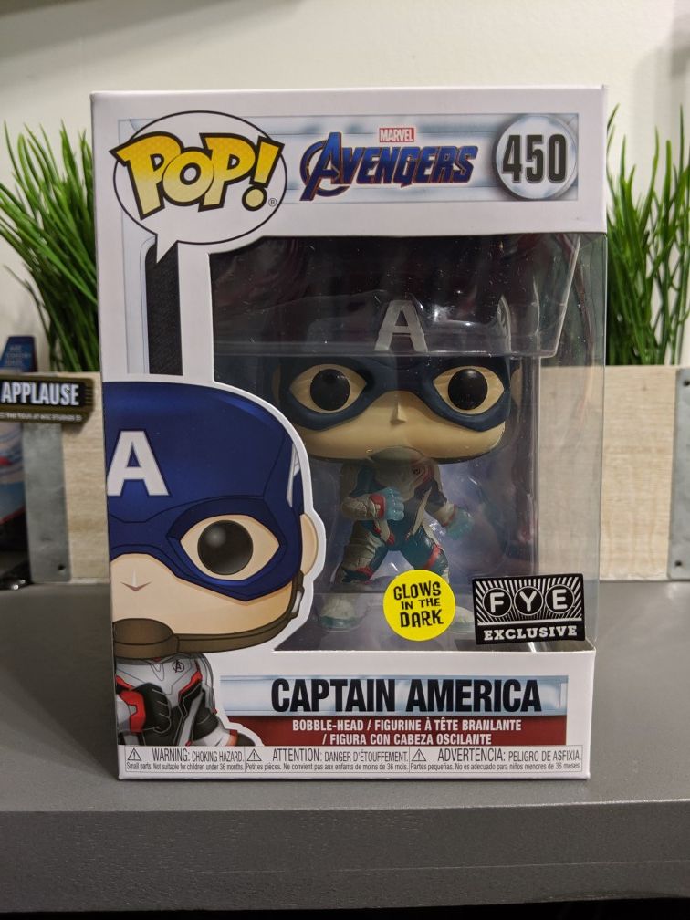 Funko POP Marvel Avengers Endgame - Captain America (EXCLUSIVE) #450 Action  Figure