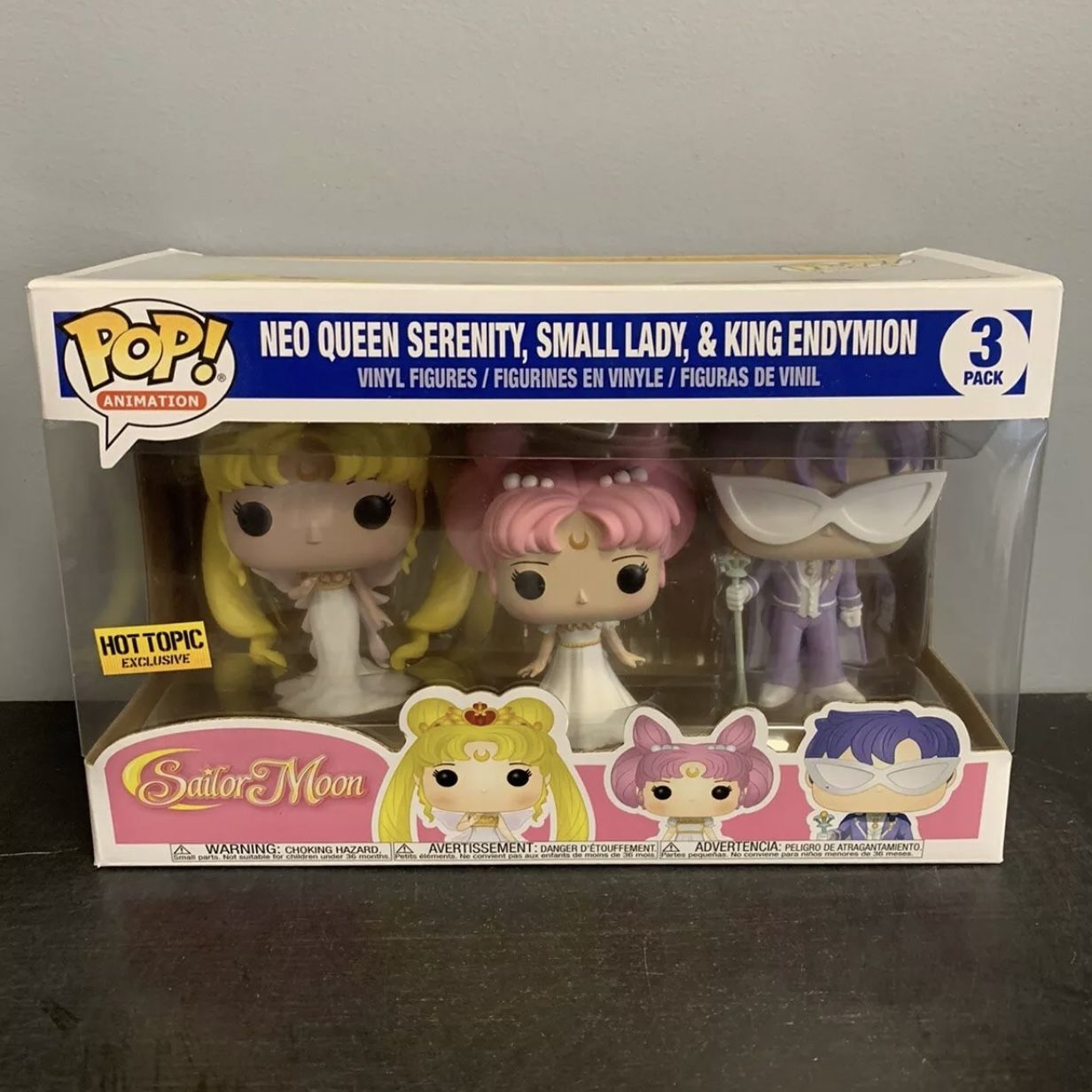 Neo Queen Serenity sailor moon funko pop 3 pack Exclusive Rare!