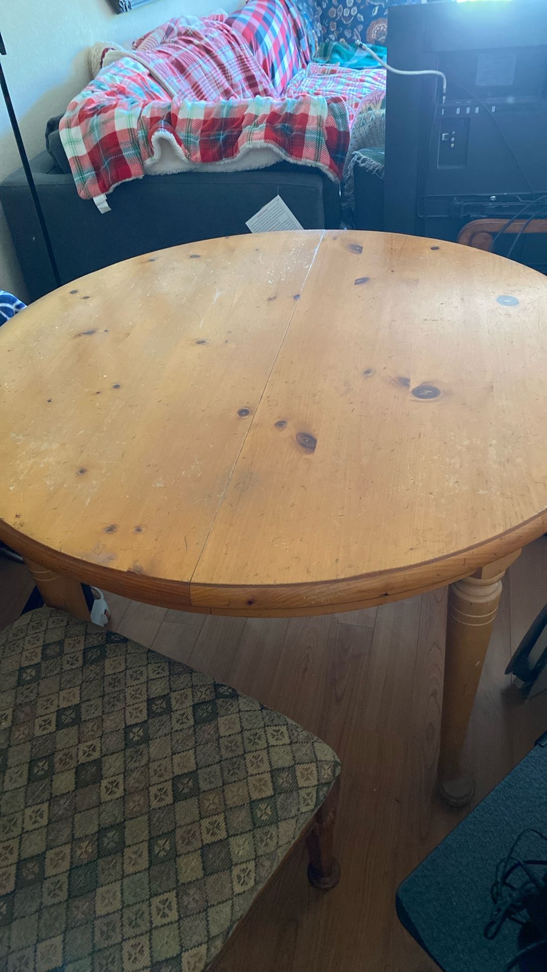 Dinner table was four dining chairs