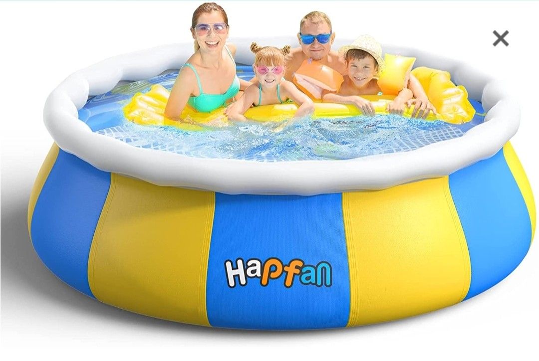 *BRAND NEW* Hapfan Inflatable Above Ground Pool, 10ft For Adults & Kids