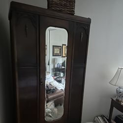 7 ft. antique, solid wood armoir