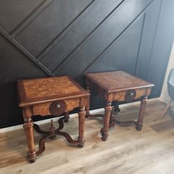 3-Piece Vintage Solid Wood End Table and Coffee Table Set