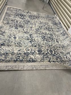 5 X 7 Blue Pattern Rug