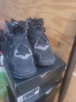 Air Jordan 8 High-Top Sneakers Black