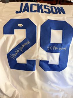 Harold Jackson signed 1972 throwback JSA COA LA Rams jersey