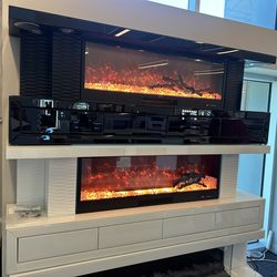 Brand new elegant laquer fireplace tv stand