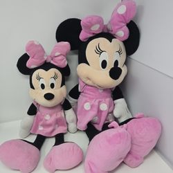 Disney Large Jumbo 27' & 18' Minnie Mouse Plush Toy 