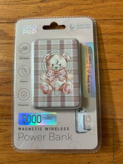 NWT Teddy Bear 5000mAh Magnetic Wireless Power Bank