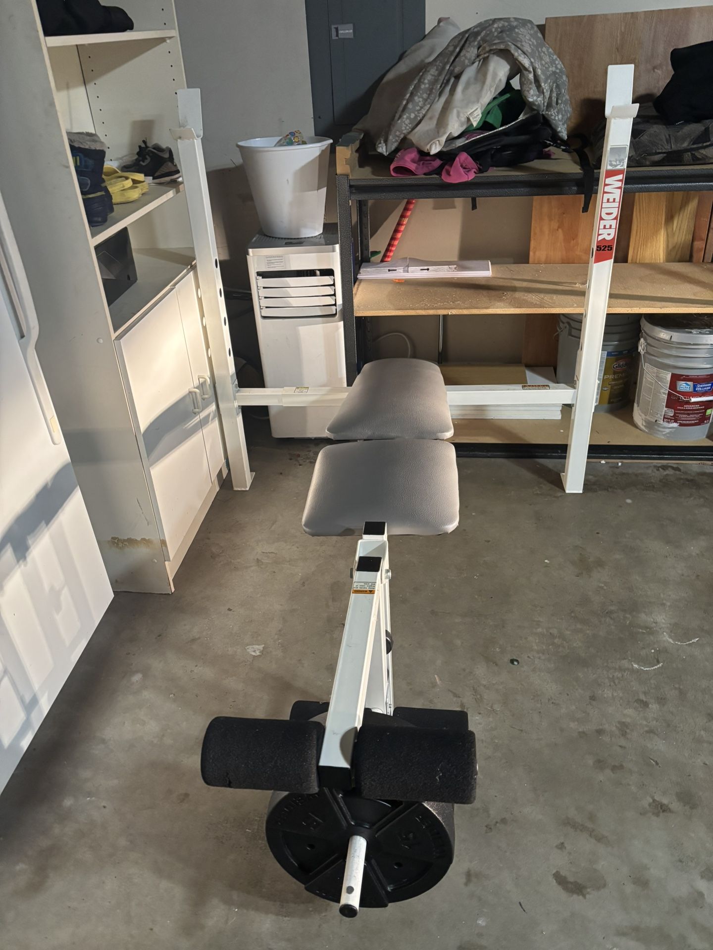 Weight bench+Weights $75!