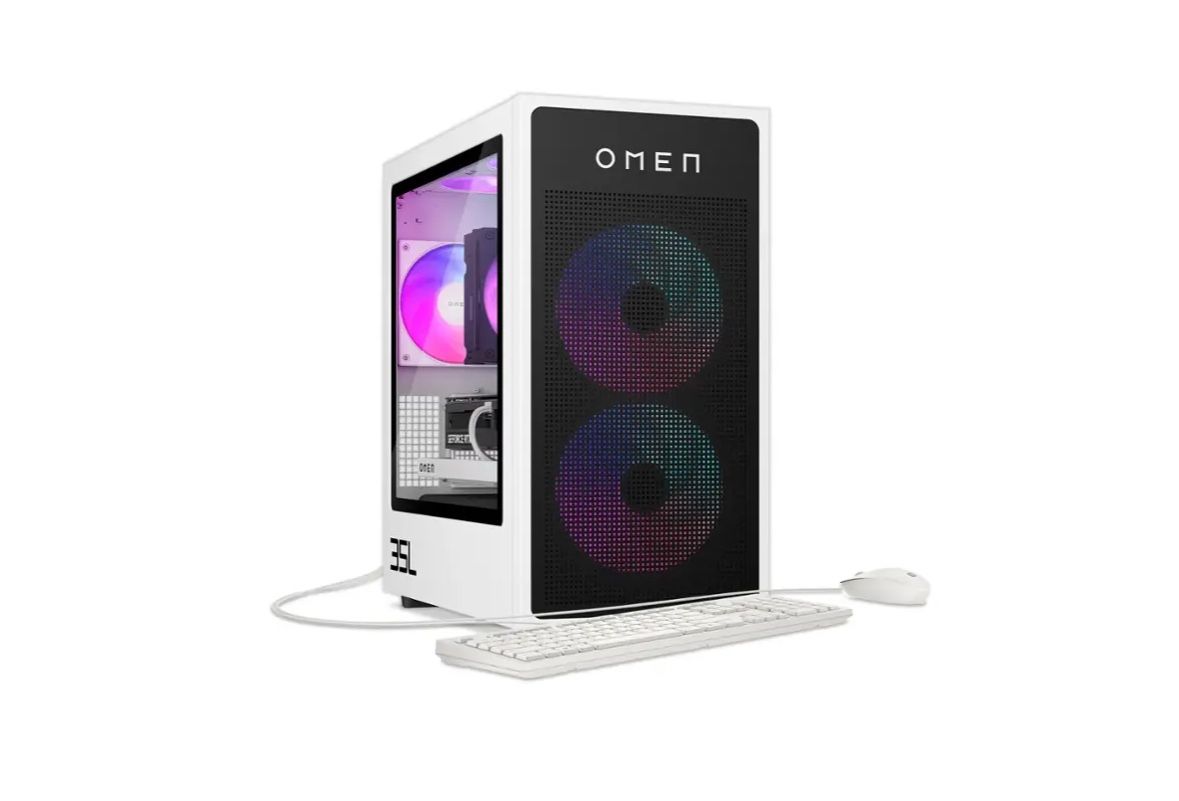 HP OMEN - 35L Gaming Desktop - AMD Ryzen 5 8500G - 16GB DDR5 Memory - NVIDIA GeForce RTX 4060 - 1TB SSD - White/Black