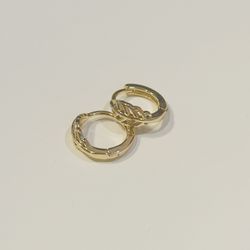 14k Gold Plated Leaf Earrings