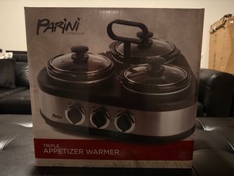 NEW Parini Triple Appetizer Warmer – 3 One-Quart Pots