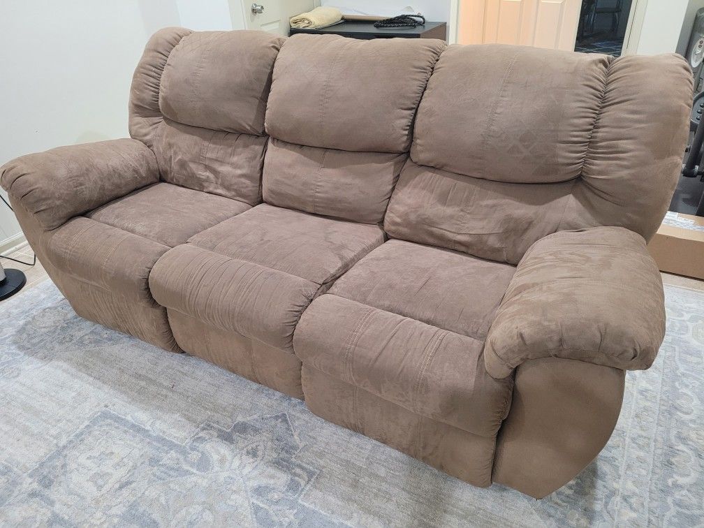 Microfiber Recliner Couch & Loveseat 