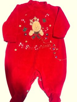 Vintage Koala Babies First Christmas Soft Onesie 0-3 month Reindeer Outfit