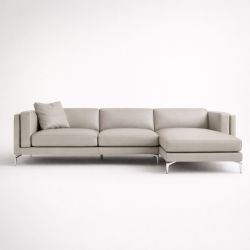 Modloft Reade Opala Leather Sectional (Right-Facing Chaise)