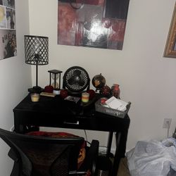 Desk, Chair, And portrait 