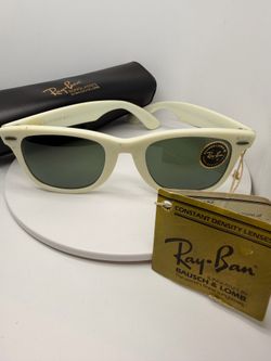 NOS 50th Anniv 1987 Bausch & Lomb Ray-Ban Wayfarer I Vintage