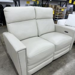 Leather Loveseat 