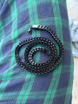 Black stainless steel Chain Necklace