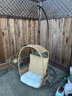 Hanging Egg Chair with some Wear