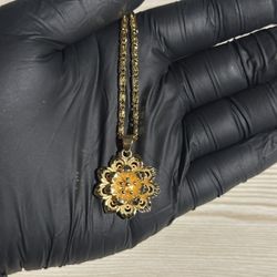 24K Gold Plated Flower Necklace