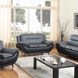 3pc LIVING ROOM SET Leather NEW $1000