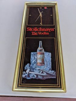 Special Stolichnaya Clock Mirror