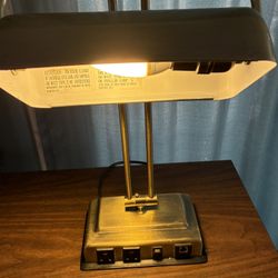 Vintage Brass Desk Lamp Adjustable 
