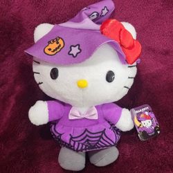 Hello Kitty Witch Plush 6-7" Tall NWT