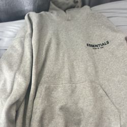 Essentials Hoodie Dark Oatmeal Grey SZ L