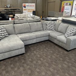 Big New Grey Soft Sectional 