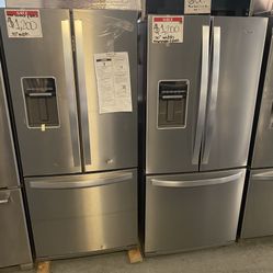 New Whirlpool 30” Stainless Steel French Door Refrigerator 10% Off 
