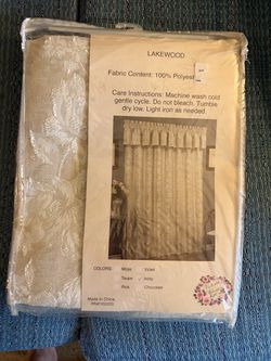 Ivory Panel drape and valence