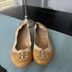 Tory Burch Caroline Patent Leather Ballet Flats Size 6
