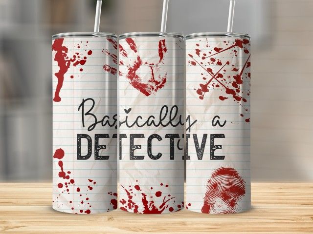 20oz True Crime "Basically A Detective" Tumbler