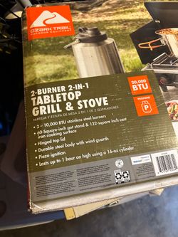 Ozark tabletop grill and stove