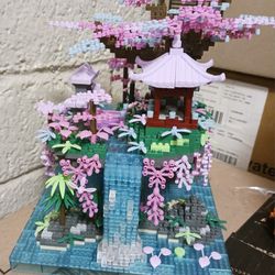 Off-brand Lego Chinese Waterfall Garden, Assembled, ~4000 Pieces