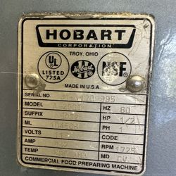 20qt Hobart Mixer A200t