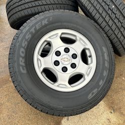 16” OEM 2004 Chevy Silverado Tahoe Wheels Nitto All Season tires 255/70r16 98% tread