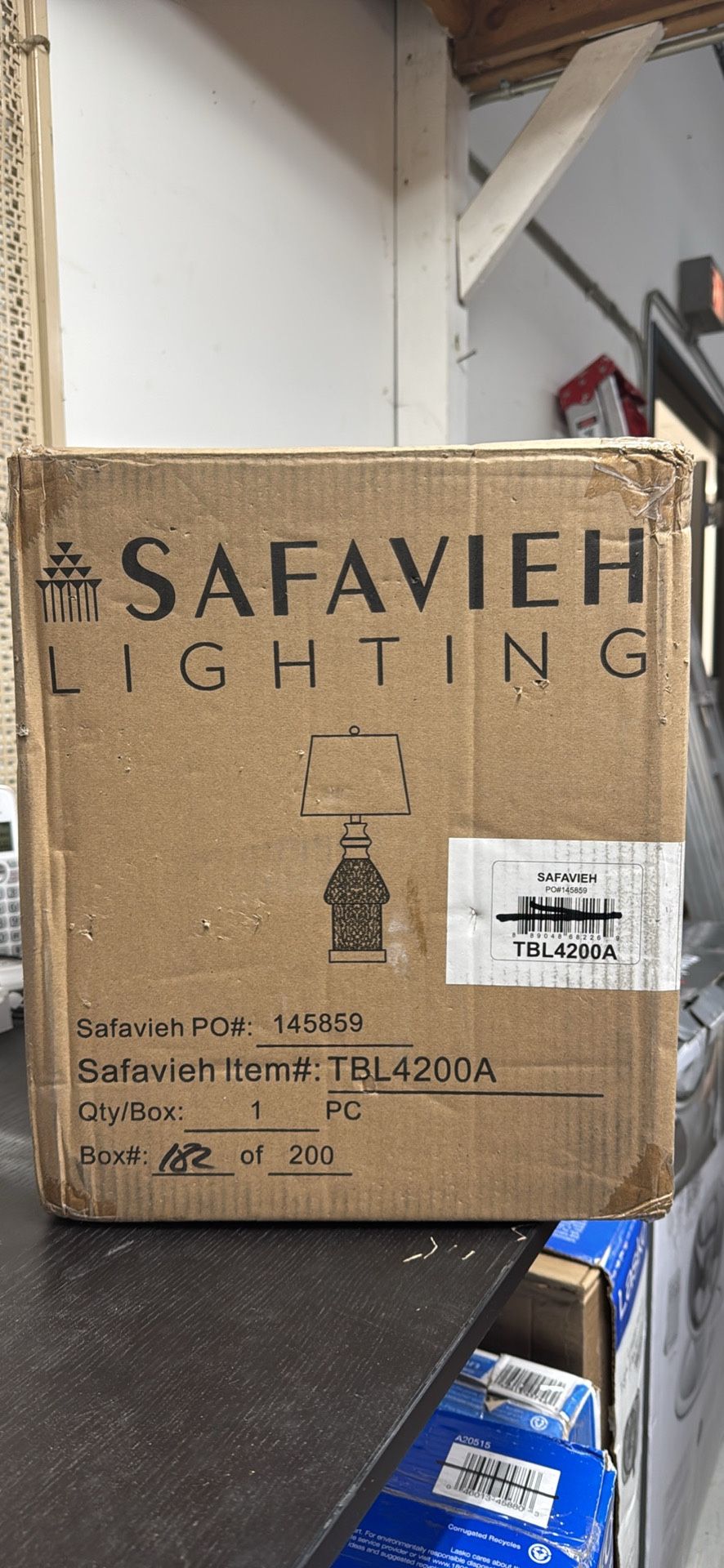 Safavieh Lighting Collection Camden Clear/ Brass Gold 25-inch Bedroom Living Room Home Office Desk Nightstand Table Lamp (LED Bulb Included) QL